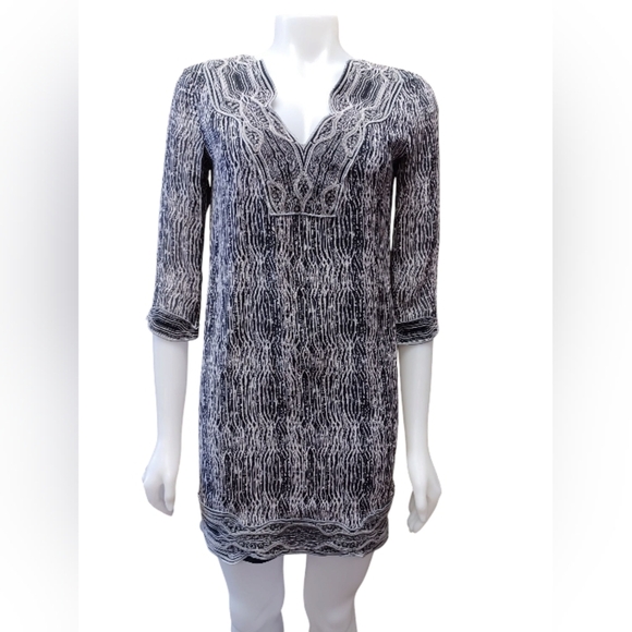 Diane Von Furstenburg EUC 100% Silk Tunic Mini Dress Size 2 - Picture 3 of 10